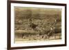 Chicago, Illinois - Panoramic Map No. 1-Lantern Press-Framed Art Print