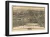 Chicago, Illinois - Panoramic Map No. 1-Lantern Press-Framed Art Print