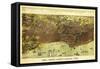 Chicago, Illinois - Panoramic Map No. 1-Lantern Press-Framed Stretched Canvas