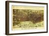 Chicago, Illinois - Panoramic Map No. 1-Lantern Press-Framed Art Print