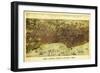 Chicago, Illinois - Panoramic Map No. 1-Lantern Press-Framed Art Print