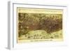 Chicago, Illinois - Panoramic Map No. 1-Lantern Press-Framed Art Print