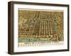 Chicago, Illinois - Panoramic Map-Lantern Press-Framed Art Print