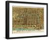 Chicago, Illinois - Panoramic Map-Lantern Press-Framed Art Print