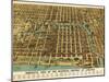 Chicago, Illinois - Panoramic Map-Lantern Press-Mounted Art Print