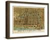 Chicago, Illinois - Panoramic Map-Lantern Press-Framed Art Print