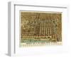 Chicago, Illinois - Panoramic Map-Lantern Press-Framed Art Print