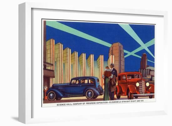 Chicago, Illinois - Science Hall at World's Fair-Lantern Press-Framed Art Print