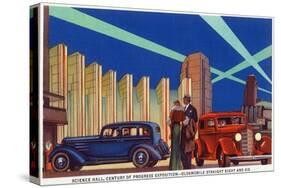 Chicago, Illinois - Science Hall at World's Fair-Lantern Press-Stretched Canvas