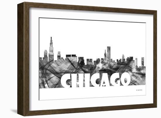 Chicago Illinois Skyline BG 2-Marlene Watson-Framed Giclee Print