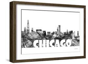 Chicago Illinois Skyline BG 2-Marlene Watson-Framed Giclee Print
