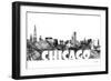 Chicago Illinois Skyline BG 2-Marlene Watson-Framed Giclee Print