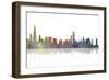 Chicago Illinois Skyline BW 1-Marlene Watson-Framed Giclee Print