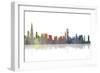 Chicago Illinois Skyline BW 1-Marlene Watson-Framed Giclee Print