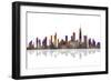 Chicago Illinois Skyline BW 2-Marlene Watson-Framed Giclee Print