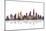 Chicago Illinois Skyline BW 2-Marlene Watson-Mounted Giclee Print