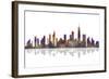 Chicago Illinois Skyline BW 2-Marlene Watson-Framed Giclee Print