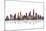 Chicago Illinois Skyline BW 2-Marlene Watson-Mounted Giclee Print