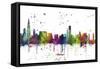 Chicago Illinois Skyline MCLR 1-Marlene Watson-Framed Stretched Canvas