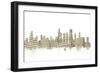 Chicago Illinois Skyline Sheet Music Cityscape-Michael Tompsett-Framed Art Print