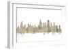 Chicago Illinois Skyline Sheet Music Cityscape-Michael Tompsett-Framed Art Print