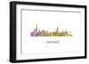 Chicago Illinois Skyline-Marlene Watson-Framed Giclee Print