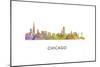 Chicago Illinois Skyline-Marlene Watson-Mounted Giclee Print