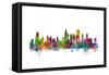 Chicago Illinois Skyline-Michael Tompsett-Framed Stretched Canvas