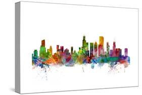 Chicago Illinois Skyline-Michael Tompsett-Stretched Canvas