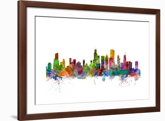 Chicago Illinois Skyline-Michael Tompsett-Framed Art Print