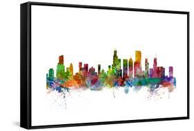 Chicago Illinois Skyline-Michael Tompsett-Framed Stretched Canvas