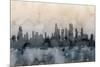 Chicago Illinois Skyline-Michael Tompsett-Mounted Art Print