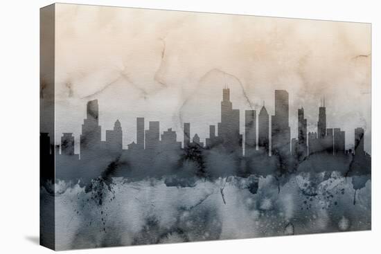 Chicago Illinois Skyline-Michael Tompsett-Stretched Canvas