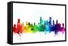 Chicago Illinois Skyline-Michael Tompsett-Framed Stretched Canvas