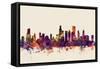 Chicago Illinois Skyline-Michael Tompsett-Framed Stretched Canvas