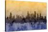 Chicago Illinois Skyline-Michael Tompsett-Stretched Canvas