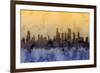 Chicago Illinois Skyline-Michael Tompsett-Framed Art Print