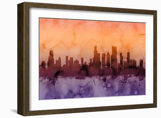 Chicago Illinois Skyline-Michael Tompsett-Framed Art Print