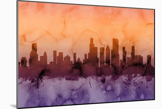 Chicago Illinois Skyline-Michael Tompsett-Mounted Art Print