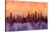 Chicago Illinois Skyline-Michael Tompsett-Stretched Canvas