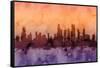 Chicago Illinois Skyline-Michael Tompsett-Framed Stretched Canvas