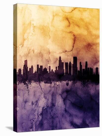 Chicago Illinois Skyline-Michael Tompsett-Stretched Canvas