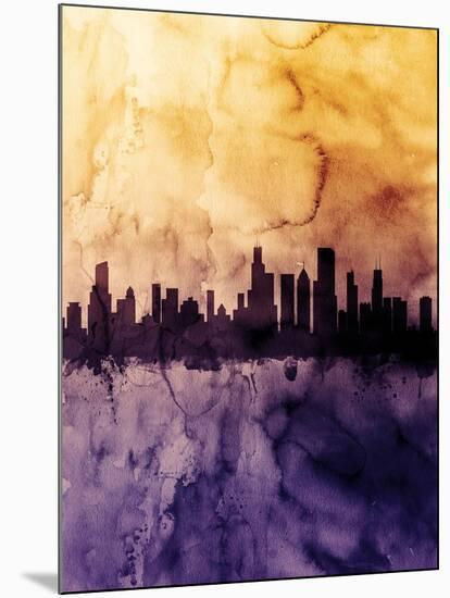 Chicago Illinois Skyline-Michael Tompsett-Mounted Art Print