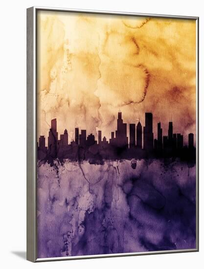 Chicago Illinois Skyline-Michael Tompsett-Framed Art Print