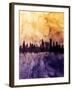 Chicago Illinois Skyline-Michael Tompsett-Framed Art Print