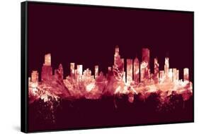 Chicago Illinois Skyline-Michael Tompsett-Framed Stretched Canvas