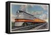 Chicago, Illinois - The Hiawatha No.2 Railroad Train-Lantern Press-Framed Stretched Canvas