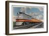 Chicago, Illinois - The Hiawatha No.2 Railroad Train-Lantern Press-Framed Art Print