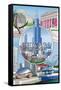 Chicago, Illinois - The Windy City Scenes-Lantern Press-Framed Stretched Canvas