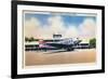 Chicago, Illinois - Transcontinental Airplane at Municipal Airport-Lantern Press-Framed Premium Giclee Print